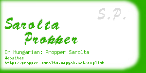 sarolta propper business card